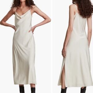 All Saints Cream Slip Dress